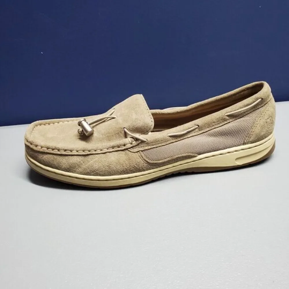 SPERRY Top Spider Nautical‎ Boat Shoes Womens Size 10 Gray Suede Slip On 9453333